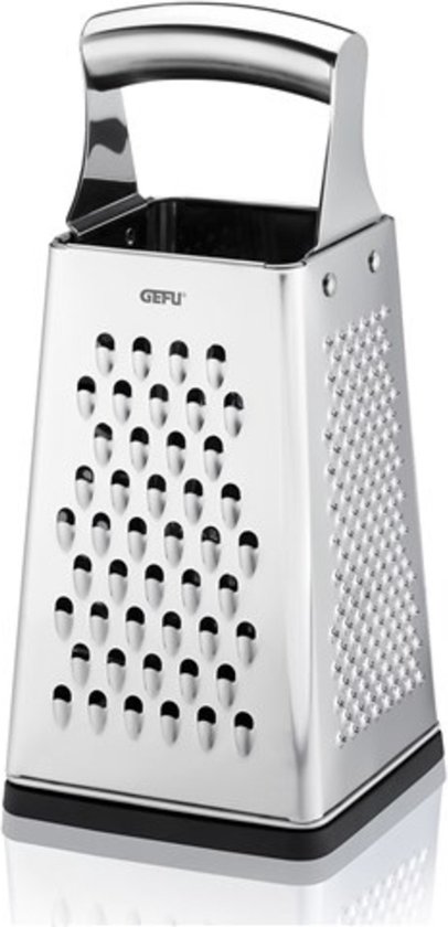 4-in-1 Blokrasp, Inclusief deksel/opvangbak, Hoogwaardig RVS, 24.5 cm - GEFU | GRATO