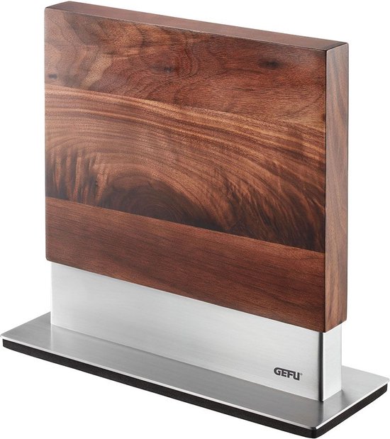 Messenblok, Magnetisch, Dubbelzijdig, Voor 10 Messen, Walnoothout - GEFU | ENNO