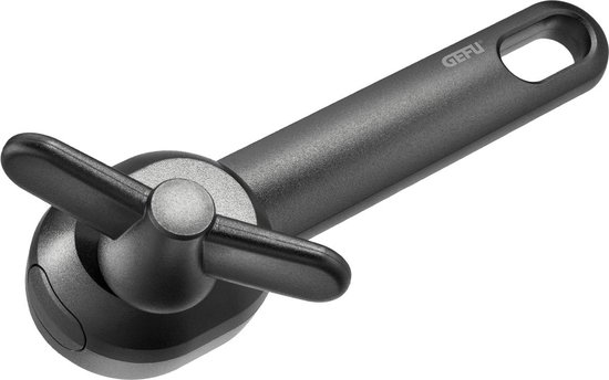 Blikopener, Ergonomisch design, Hoogwaardig messenstaal, 17.5 cm, Geschikt voor links- en rechtshandigen - GEFU | ONTOP