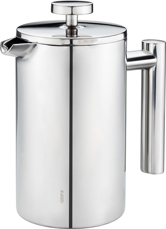 Cafetière/French Press, RVS, Dubbelwandig, 1 L, 20 jaar garantie - GEFU | GUSTAVO