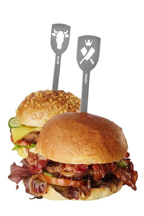 Hamburgerstokjes TORRO stier en bijl - Set van 2 - Gefu