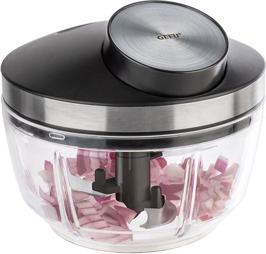 Hakmolen met Trekmechanisme, 0.45 Liter, Incl Deksel - GEFU | ZIZO