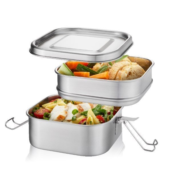 Lunchbox ENDURE, RVS - Stapelbaar - Gefu